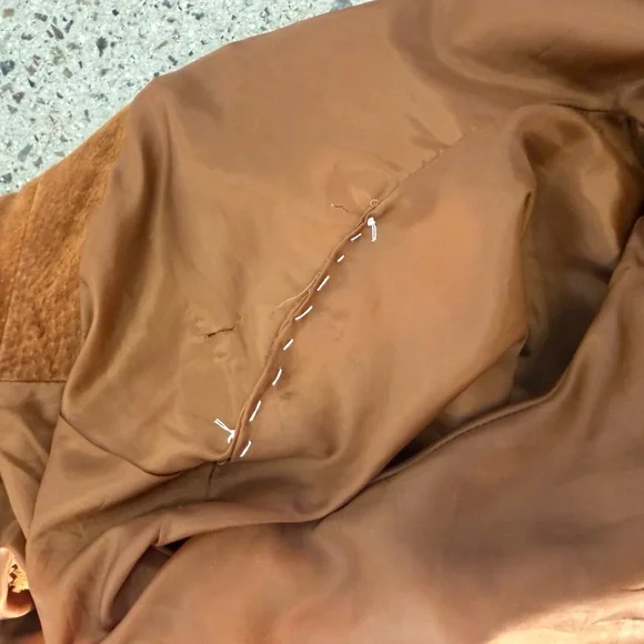 Cripple creek women’s Suede leather Zip-Front Jacket in Chestnut Brown size S - Picture 7 of 7